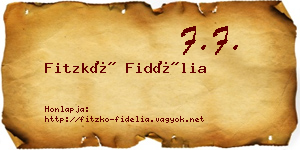 Fitzkó Fidélia névjegykártya